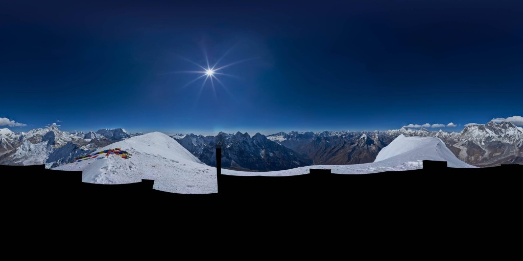 Ama Dablam 360º x 180º summit panorama